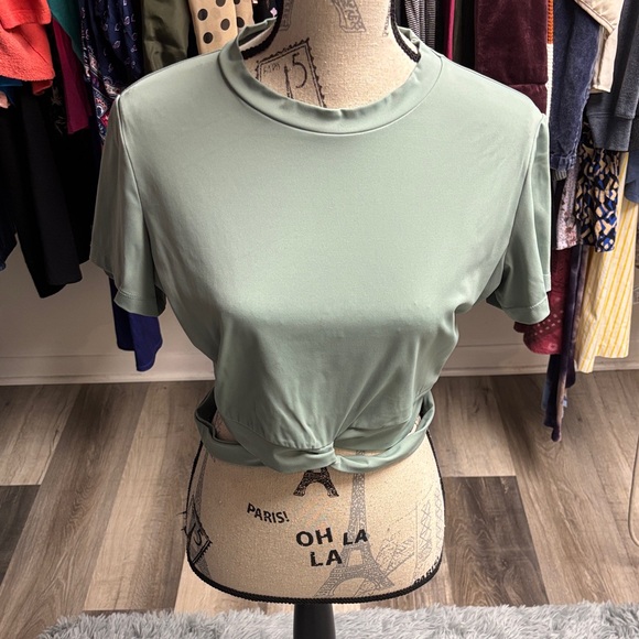 Amazon Tops - Light Green Crop Top